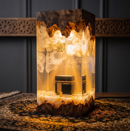 Kaaba Resin Art Lamp